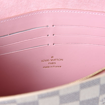 Louis Vuitton Damier Azur Croisette Chain Wallet Rose Ballerine 5 of 10