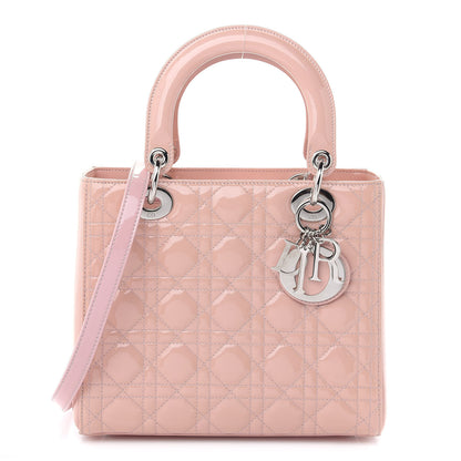 Christian Dior Patent Cannage Medium Lady Dior Rose Clair 1 of 9