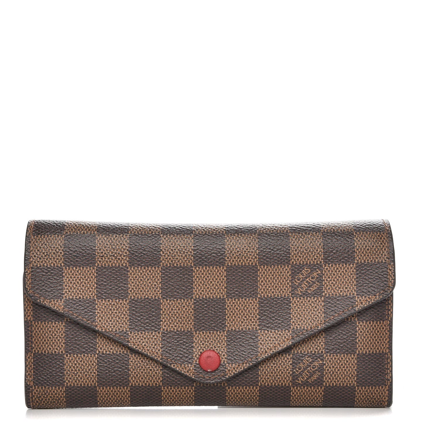 Damier Ebene Josephine Wallet Red