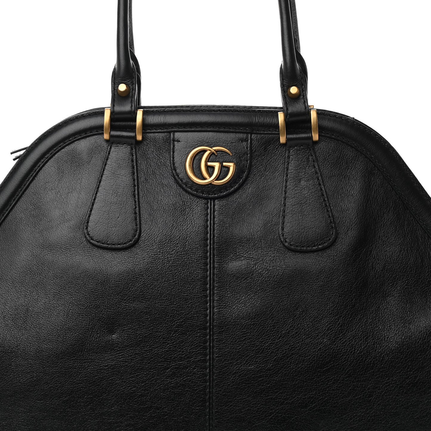 Calfskin Large Re(Belle) Top Handle Bag Black