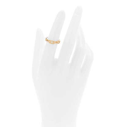David Yurman 18K Yellow Gold Diamond 4.5mm Stax Single Row Chain Link Ring 49 5 2 of 5
