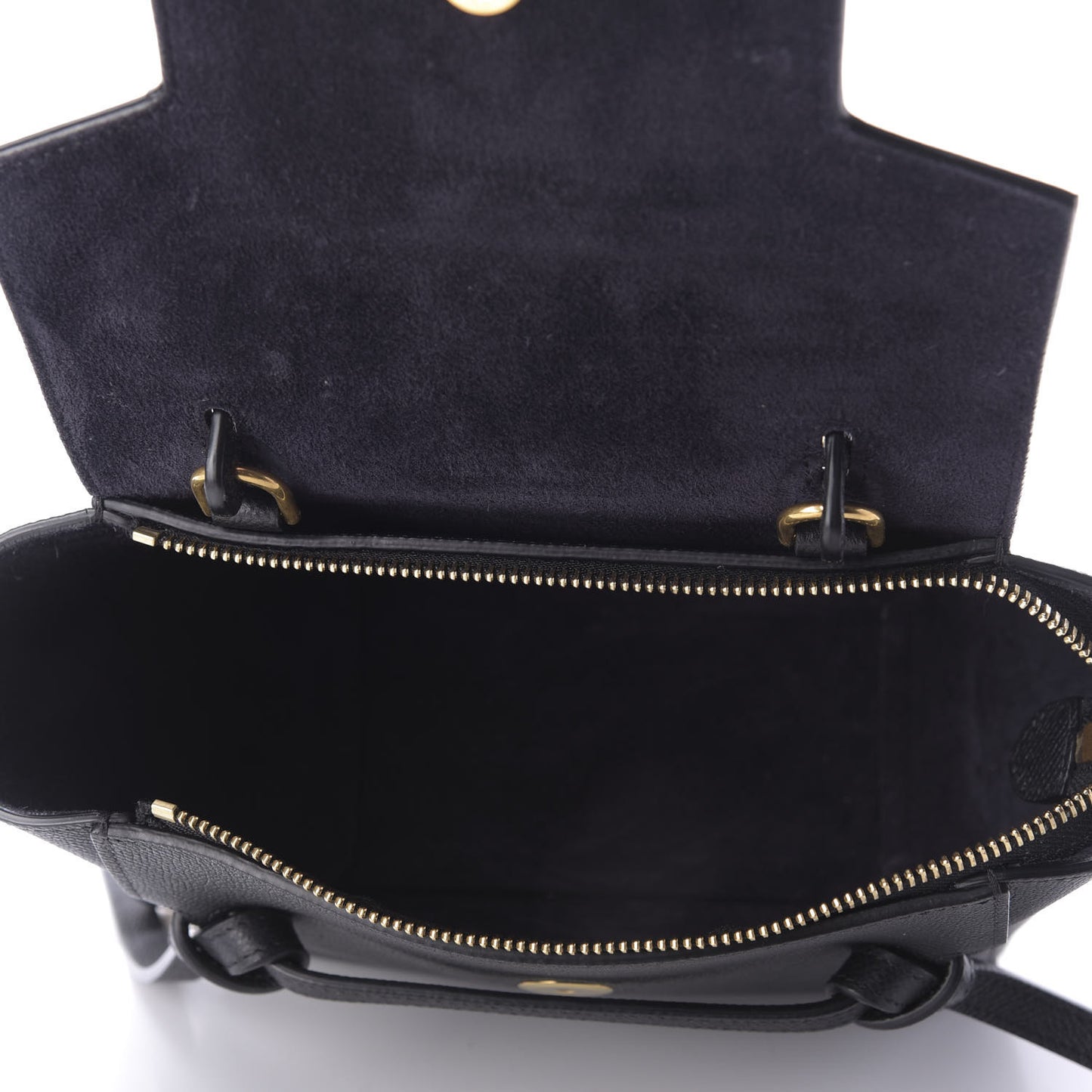 Grained Calfskin Nano Belt Bag Black