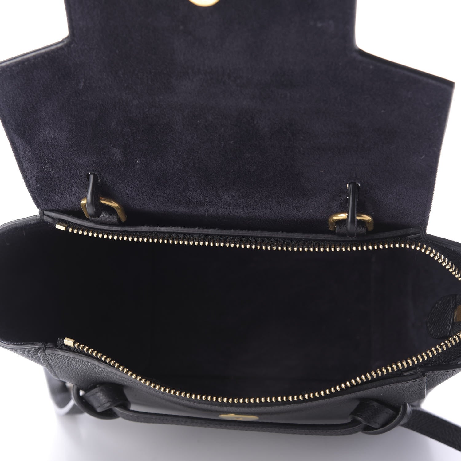 Celine Grained Calfskin Nano Belt Bag Black 6 of 9
