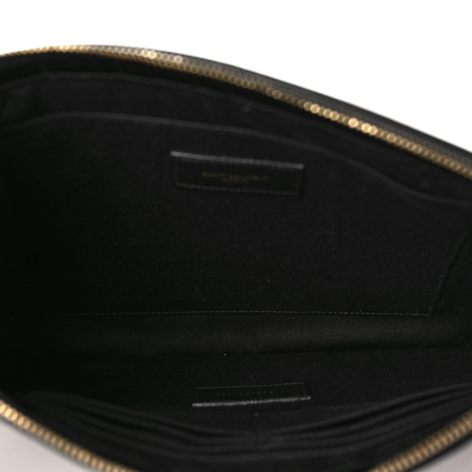 Saint Laurent Calfskin Crocodile Embossed Cassandre Tablet Pouch Black 5 of 8