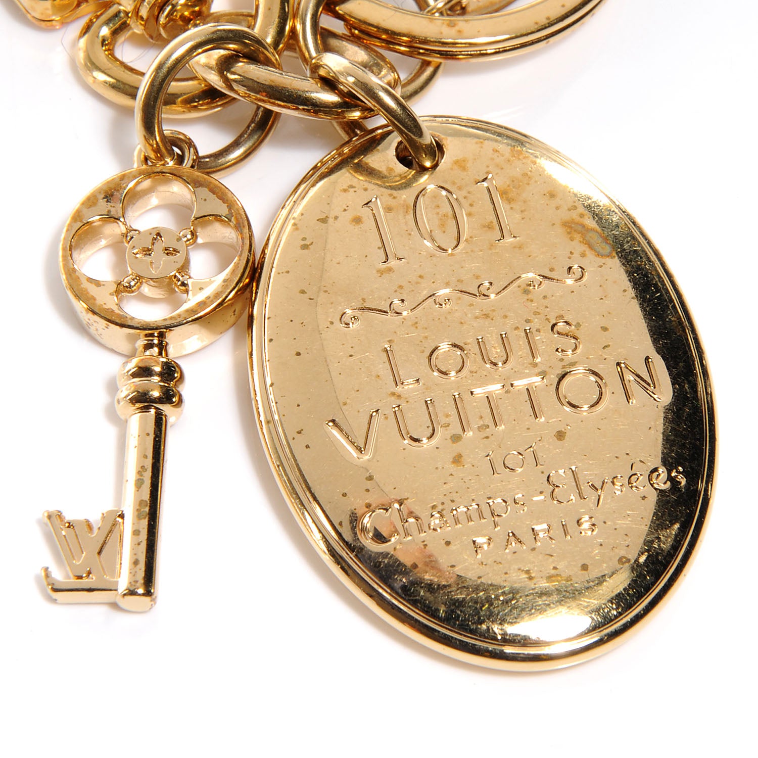 Louis Vuitton 101 Champs Elysees Maizeon Key Charm Gold 3 of 7