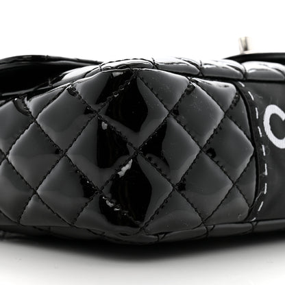 Chanel Patent Quilted Secret Label Medium Flap Black 9 of 11