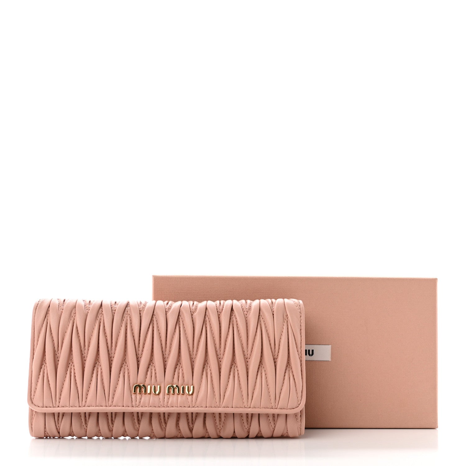 Miu Miu Nappa Matelasse Flap Wallet Orchidea 8 of 8