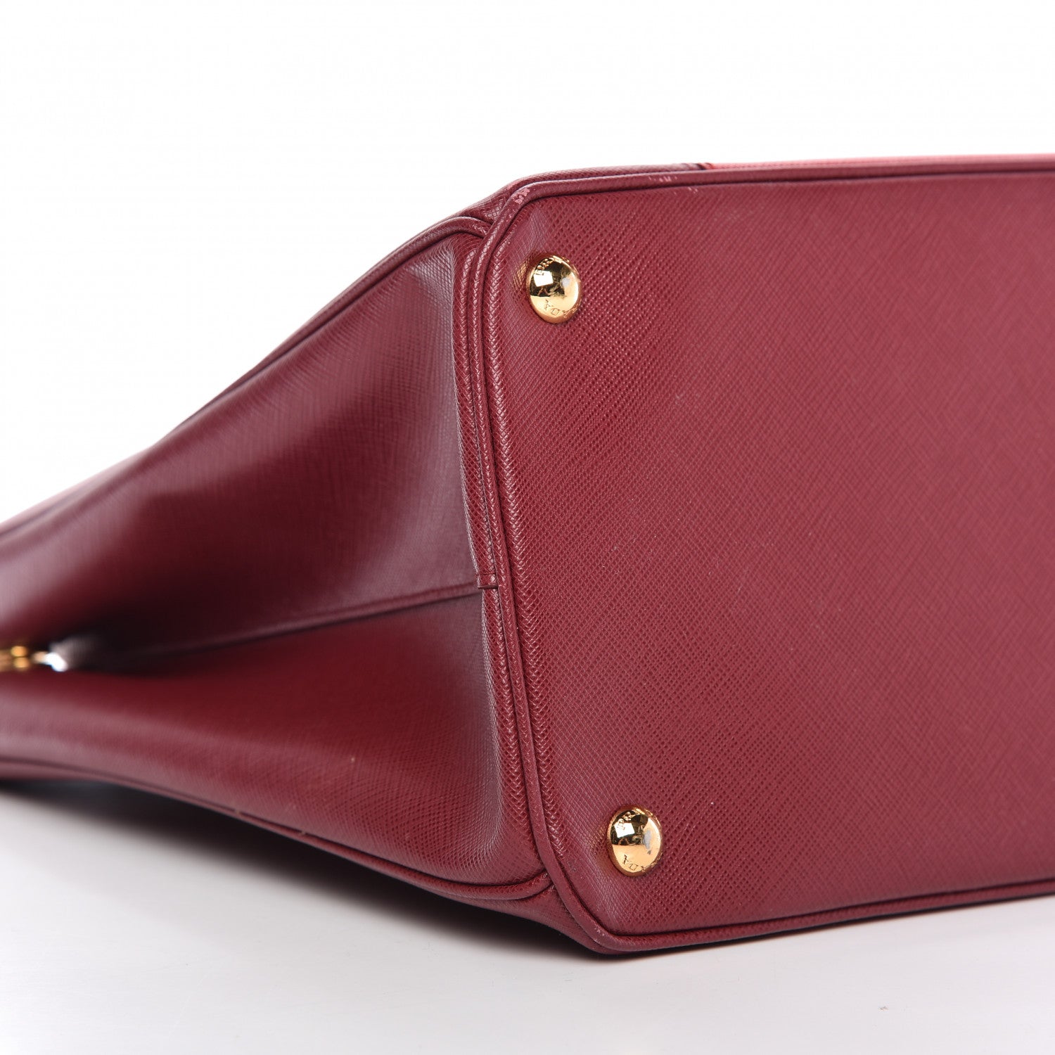Prada Saffiano Bi-Color Large Galleria Double Zip Tote Cerise Fuoco 6 of 11