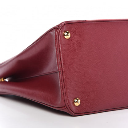 Prada Saffiano Bi-Color Large Galleria Double Zip Tote Cerise Fuoco 6 of 11