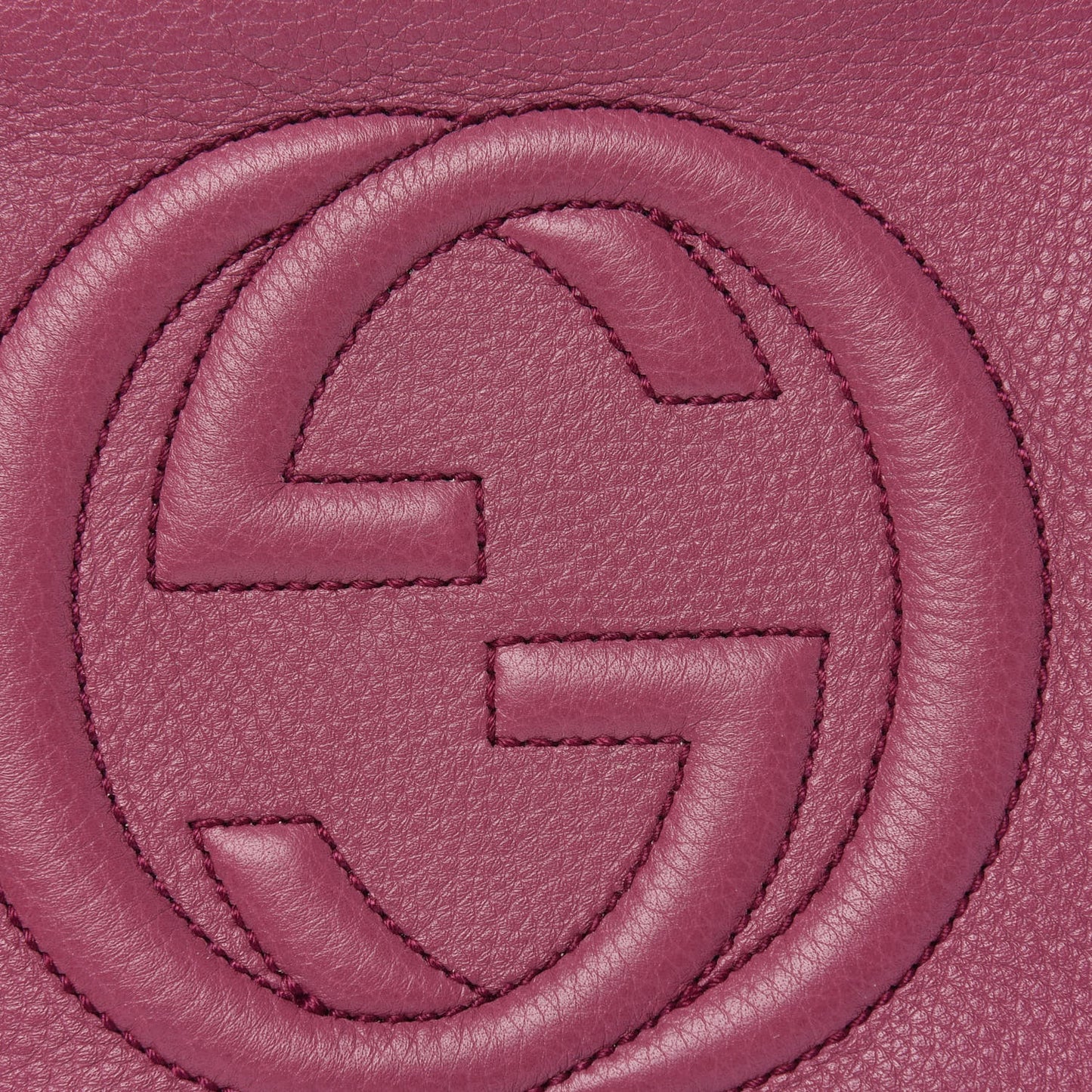 Pebbled Calfskin Small Soho Disco Bag Peonia Flower