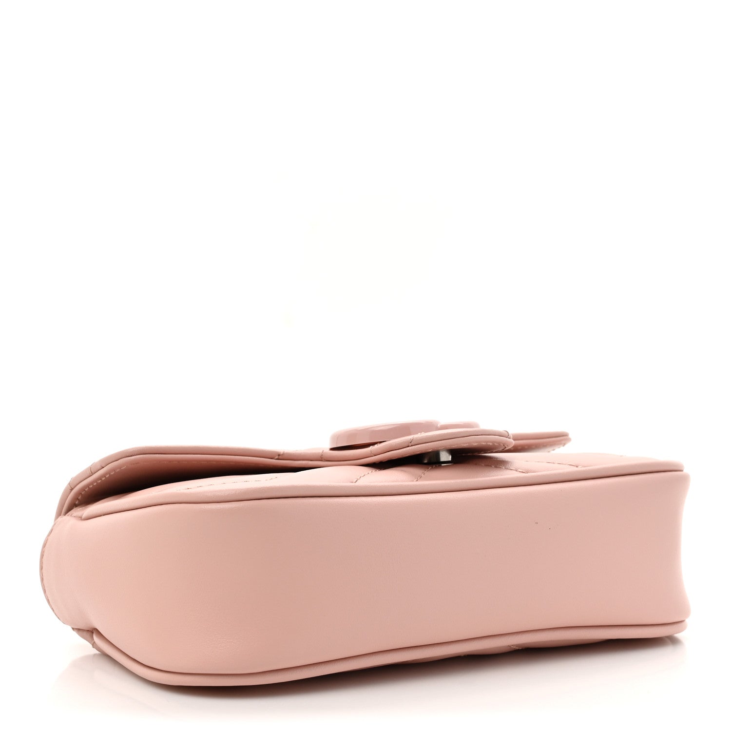 Gucci Calfskin Matelasse Monochrome GG Marmont Chain Belt Bag Perfect Pink 4 of 11