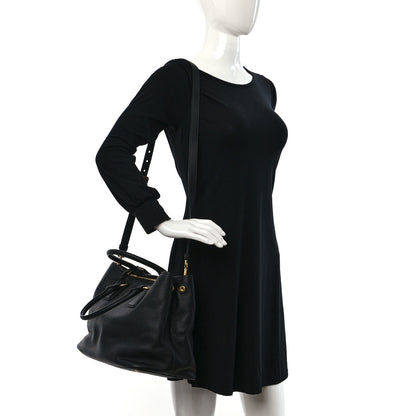 Prada Vitello Daino Tote Black 3 of 8
