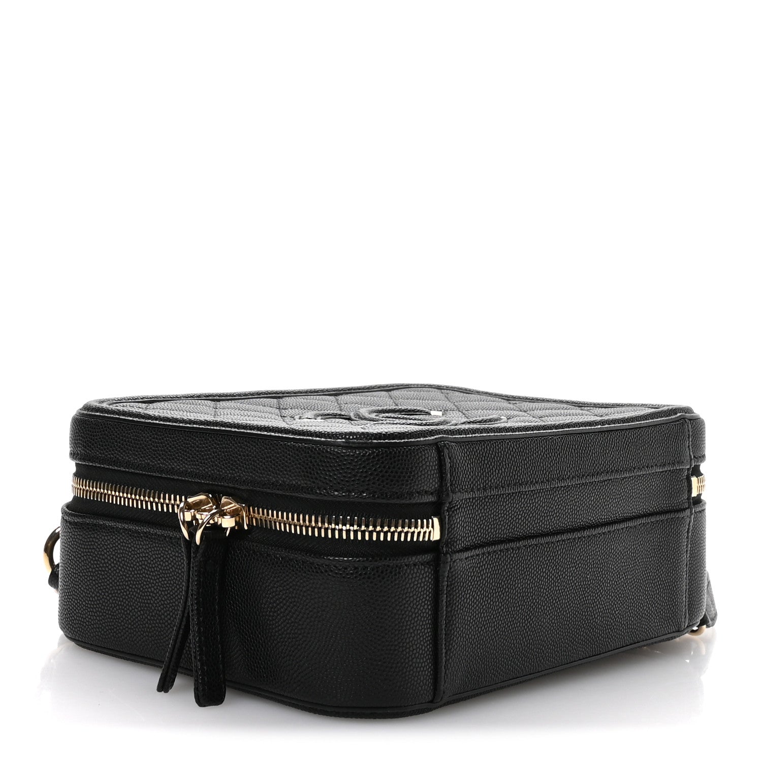 Chanel Caviar Quilted Medium CC Filigree Vanity Case Black 4 of 11