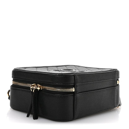 Chanel Caviar Quilted Medium CC Filigree Vanity Case Black 4 of 11