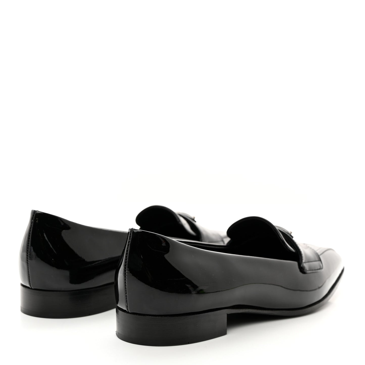 Vernice Triangle Pointed Toe 25mm Loafers 37.5 Black