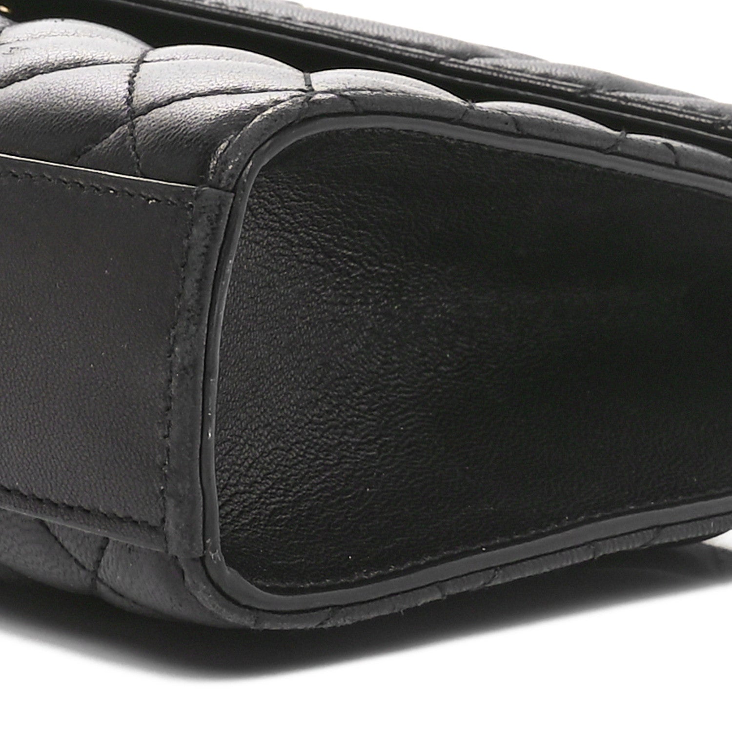 Saint Laurent Lambskin Mixed Matelasse Triquilt Medium Monogram Satchel Black 10 of 10