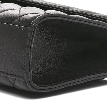 Saint Laurent Lambskin Mixed Matelasse Triquilt Medium Monogram Satchel Black 10 of 10