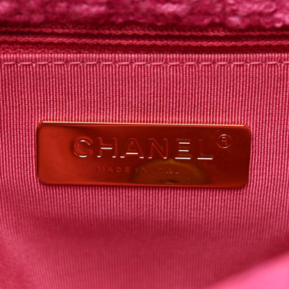 Chanel Tweed Quilted Medium Chanel 19 Flap Pink 7 of 10