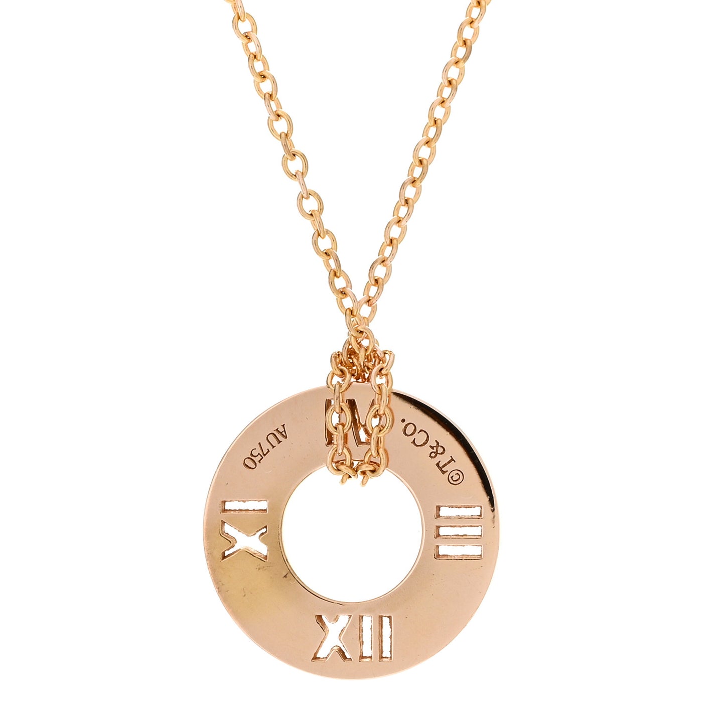 18K Rose Gold Diamond Atlas Pierced Pendant Necklace