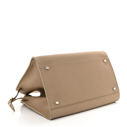 The Row Matte Grained Calfskin Soft Margaux 15 Dark Taupe 4 of 9