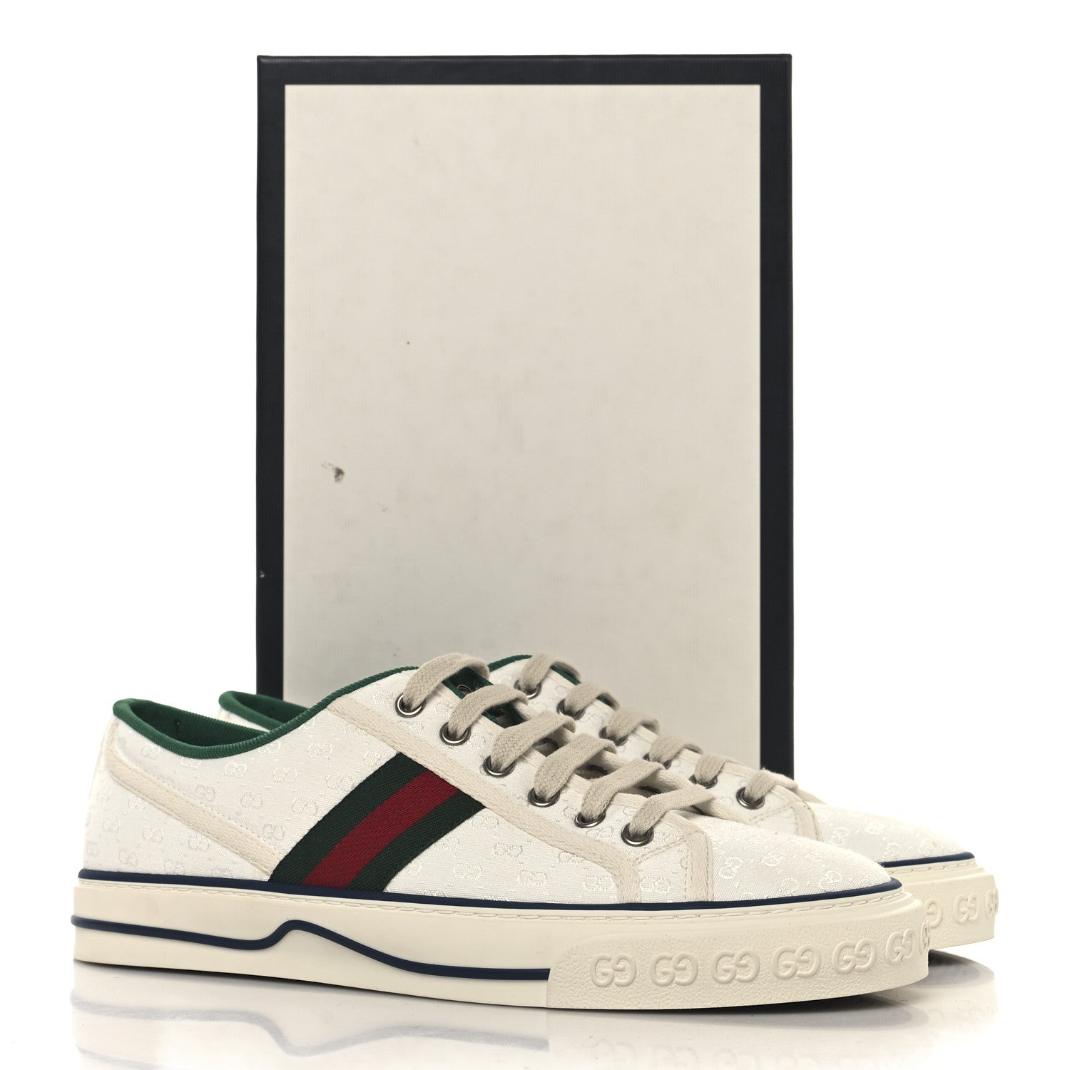 Gucci Jacquard Mini GG Monogram Web Womens 1977 Tennis Sneakers 40.5 White 9 of 9