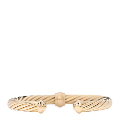 David Yurman 18K Yellow Gold Yellow Sapphire 7mm Cable Single Station Bracelet 3 of 5