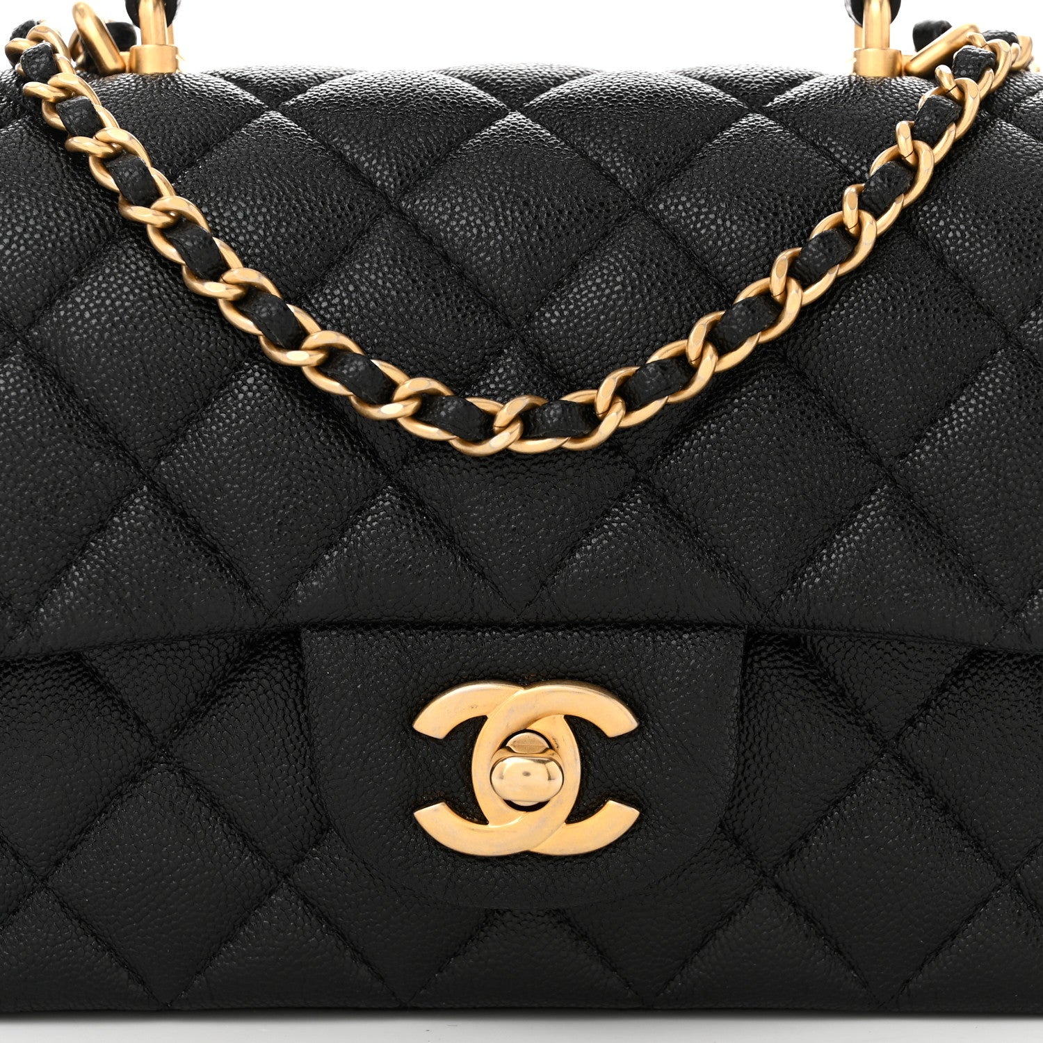Chanel Caviar Quilted Mini Top Handle Rectangular Flap Black 8 of 11