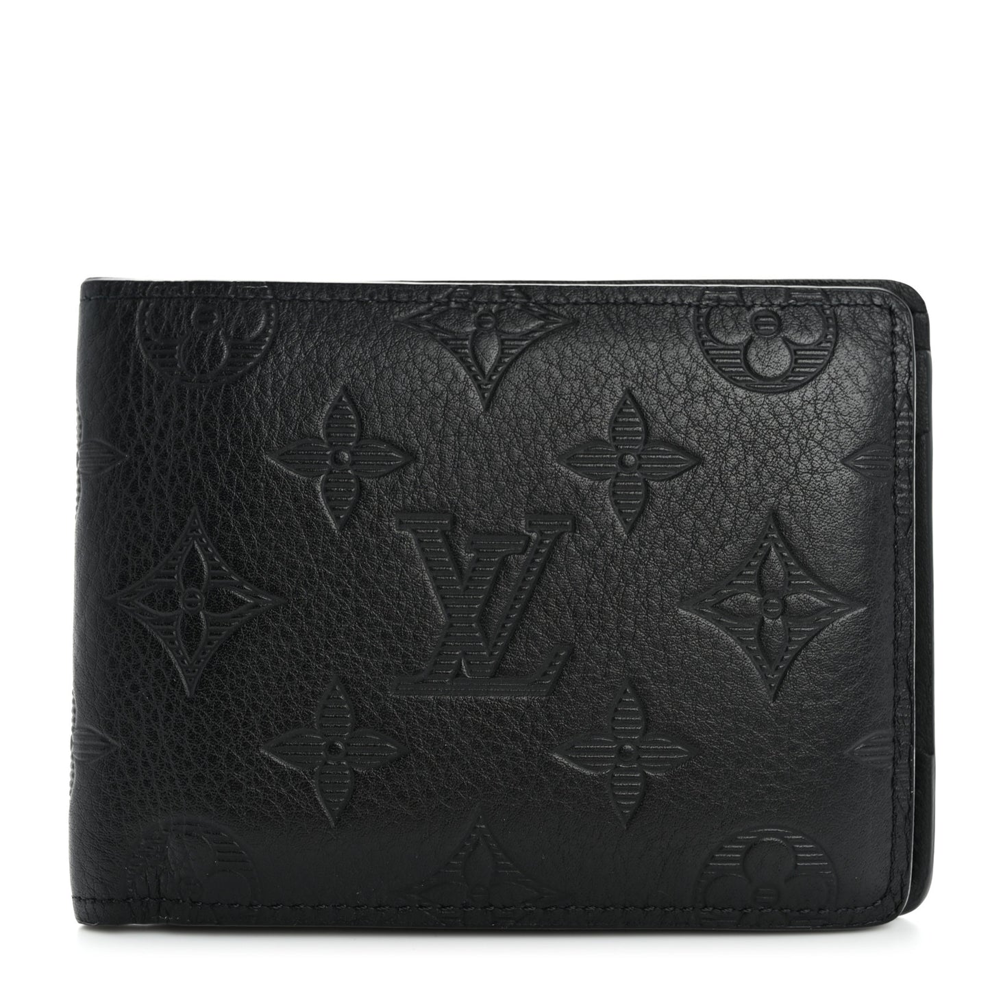 Calfskin Monogram Shadow Multiple Wallet Black