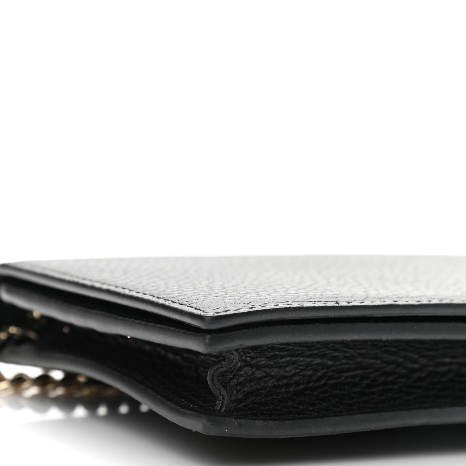 Gucci Dollar Calfskin Medium Betty Chain Wallet Black 8 of 9