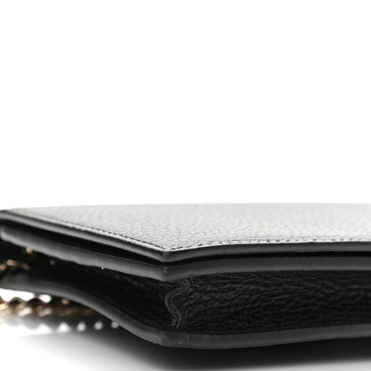 Gucci Dollar Calfskin Medium Betty Chain Wallet Black 8 of 9