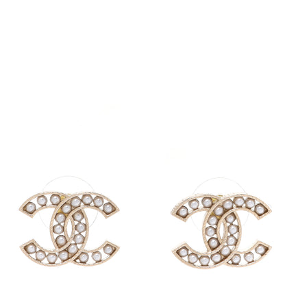 Chanel Pearl CC Earrings Gold 1 of 5