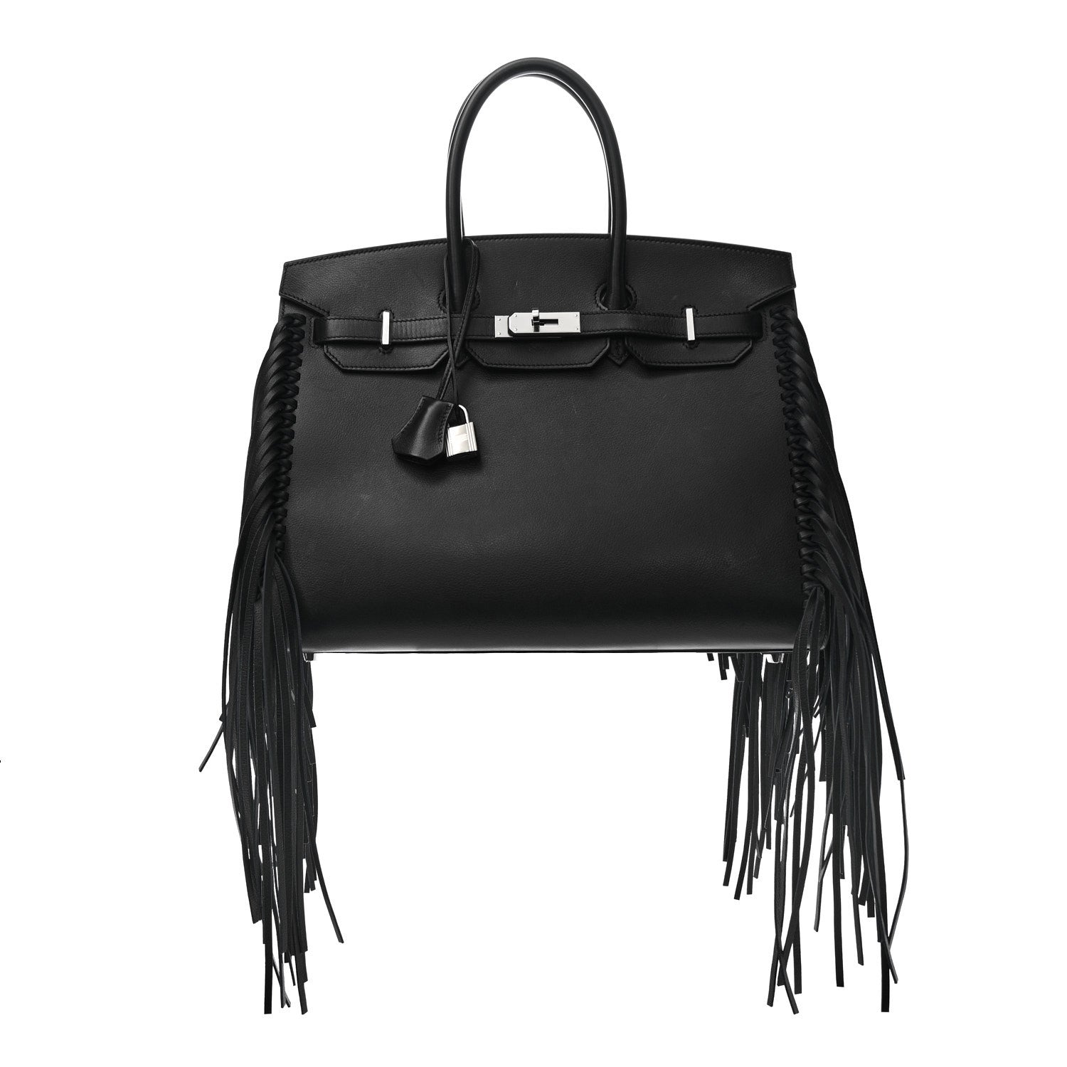 Hermes Evergrain Birkin Sellier Anate Fringed 35 Black 1 of 28