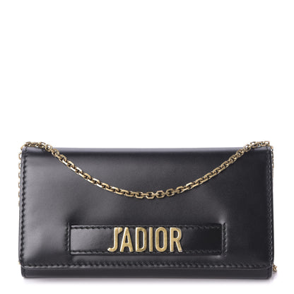 Christian Dior Smooth Calfskin J'adior Croisiere Chain Wallet Black 1 of 9