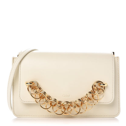 Chloe Calfskin Drew Bijou Clutch Natural White 1 of 8