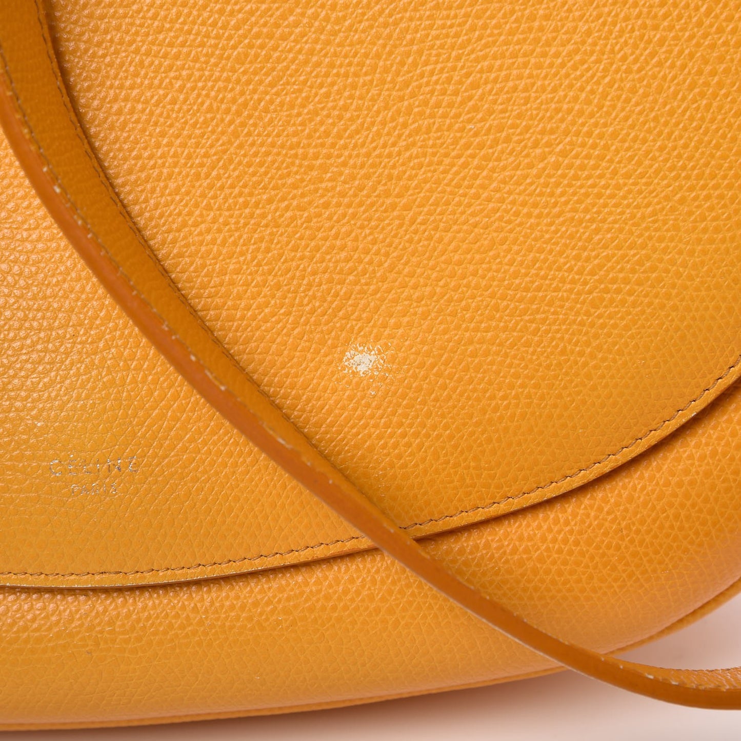Grained Calfskin Trotteur Messenger Saffron