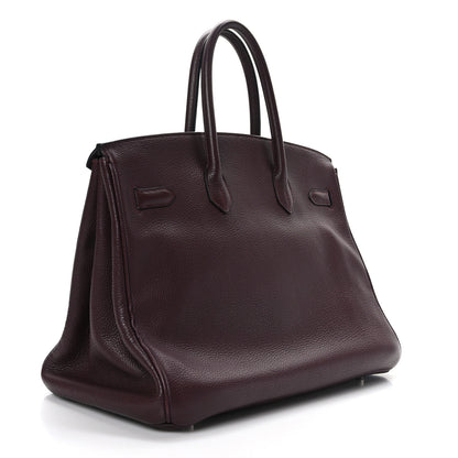 Hermes Taurillon Clemence BIRKIN 35 Prune 3 of 11