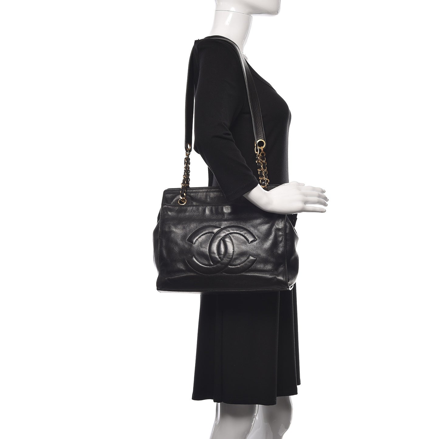 Lambskin CC Shoulder Bag Black