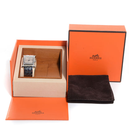 Hermes Stainless Steel Diamond Bezel 21mm Heure H Hour Quartz Watch 6 of 6