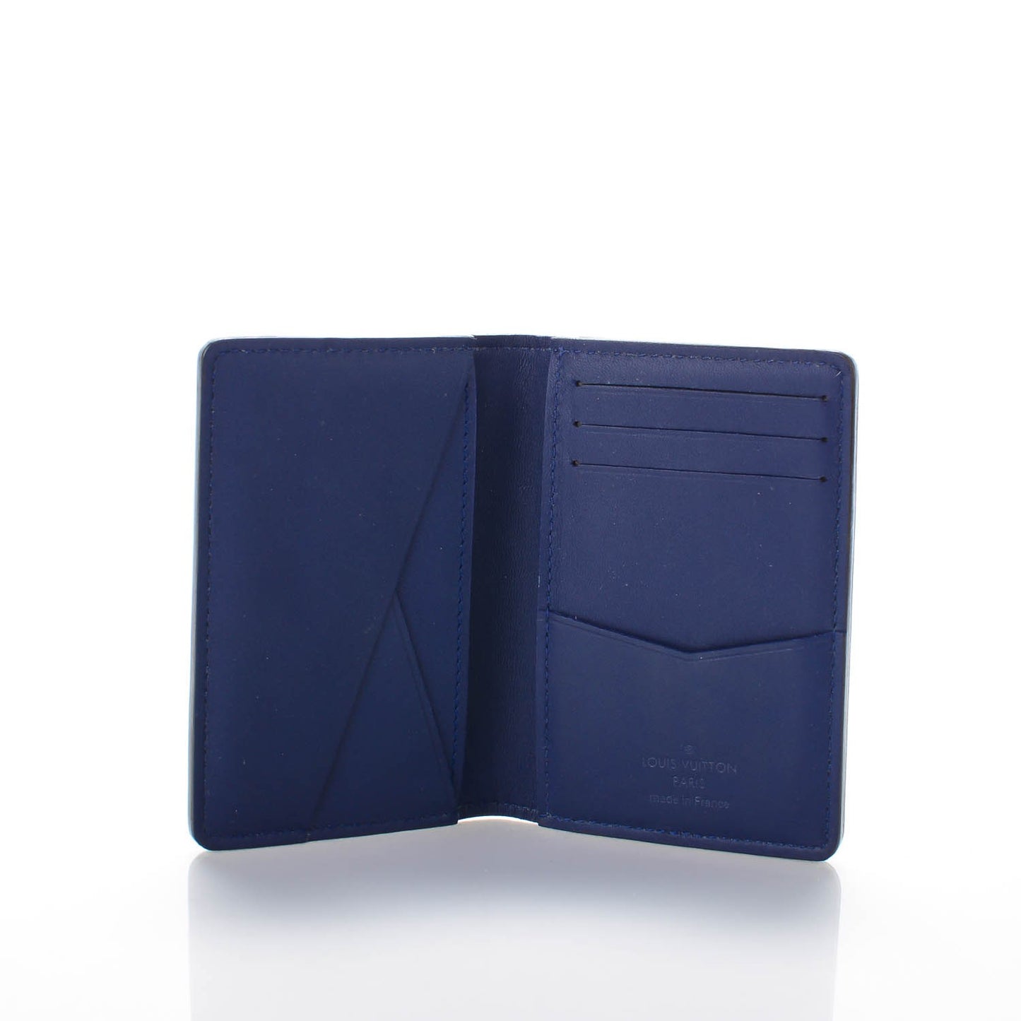 Monogram V Pocket Organizer NM Blue