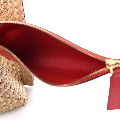 Valentino Garavani Raffia Medium Vlogo Escape Shopper Natural Black Rouge 8 of 11