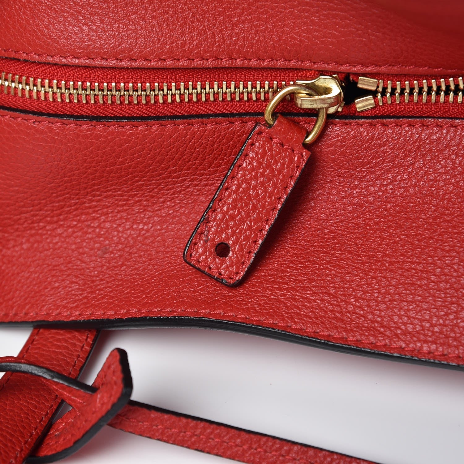 Alexander McQueen Calfskin Large Skull Padlock Zip Around Tote Red 8 of 14