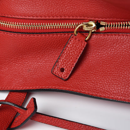 Alexander McQueen Calfskin Large Skull Padlock Zip Around Tote Red 8 of 14