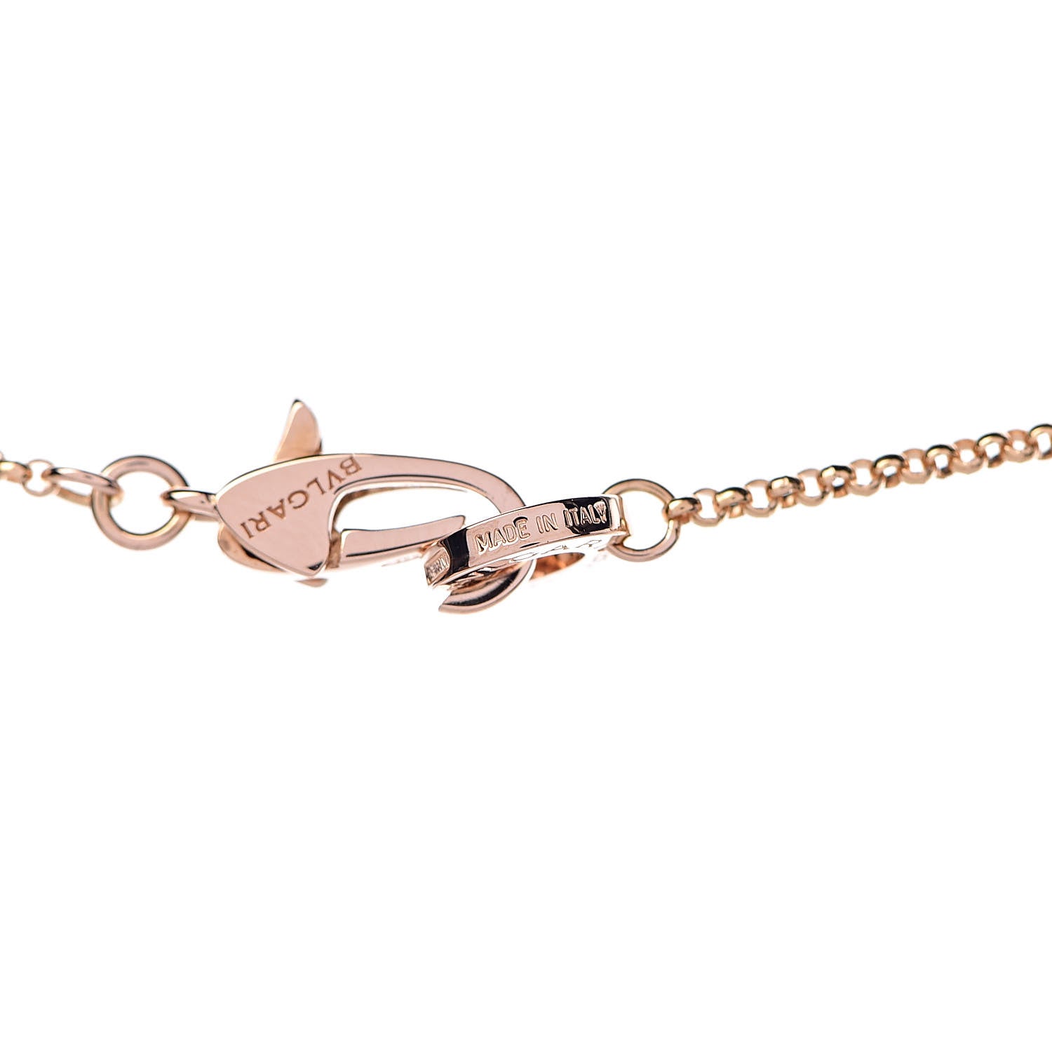 Bulgari 18K Rose Gold Diamond Small B.Zero1 Pave Pendant Necklace 7 of 8