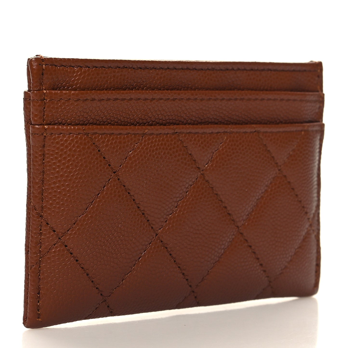 Shiny Caviar Quilted Strass Quilted Crystal Card Holder