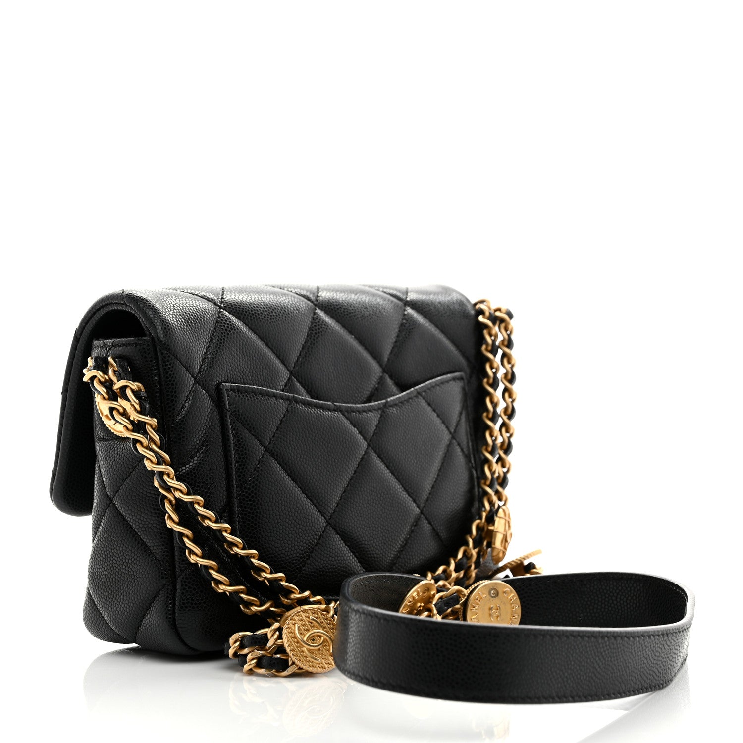 Chanel Caviar Quilted Mini Twist Your Buttons Flap Black 3 of 10