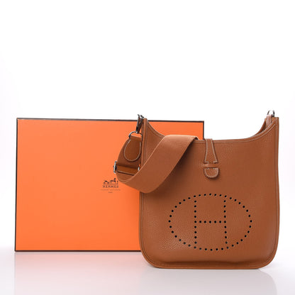 Hermes Taurillon Clemence Evelyne III PM Gold 8 of 8