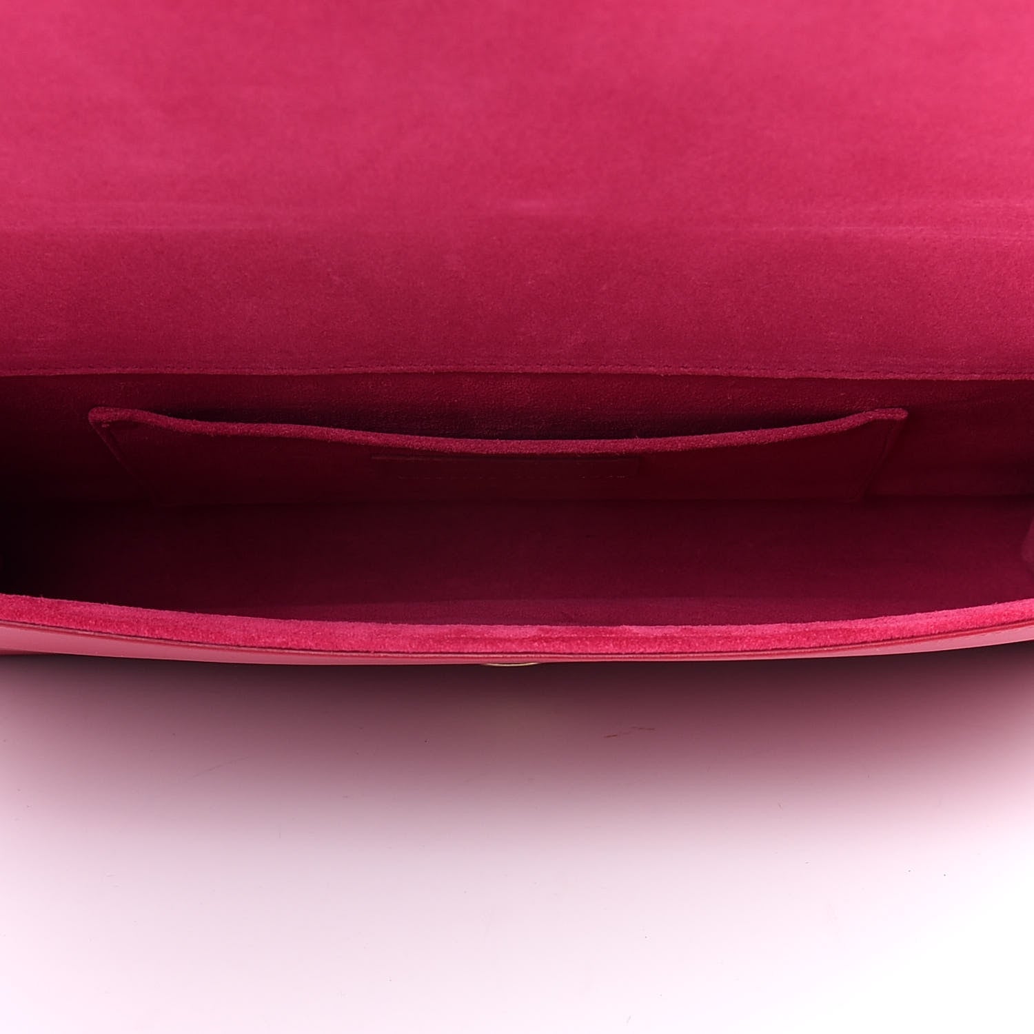 Saint Laurent Calfskin Classic Y Ligne Clutch Fuchsia 5 of 7