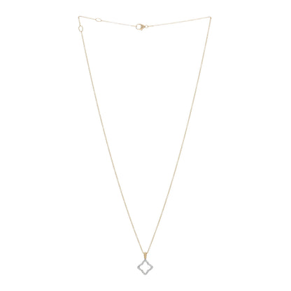 David Yurman 18K Yellow Gold Diamond Cable Collectibles Quatrefoil Pendant Necklace 3 of 4
