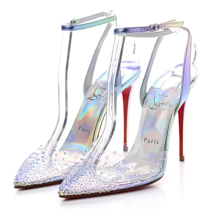 Christian Louboutin PVC Calf Alicoco Spikaqueen 100 Pumps 38 Version White 3 of 7