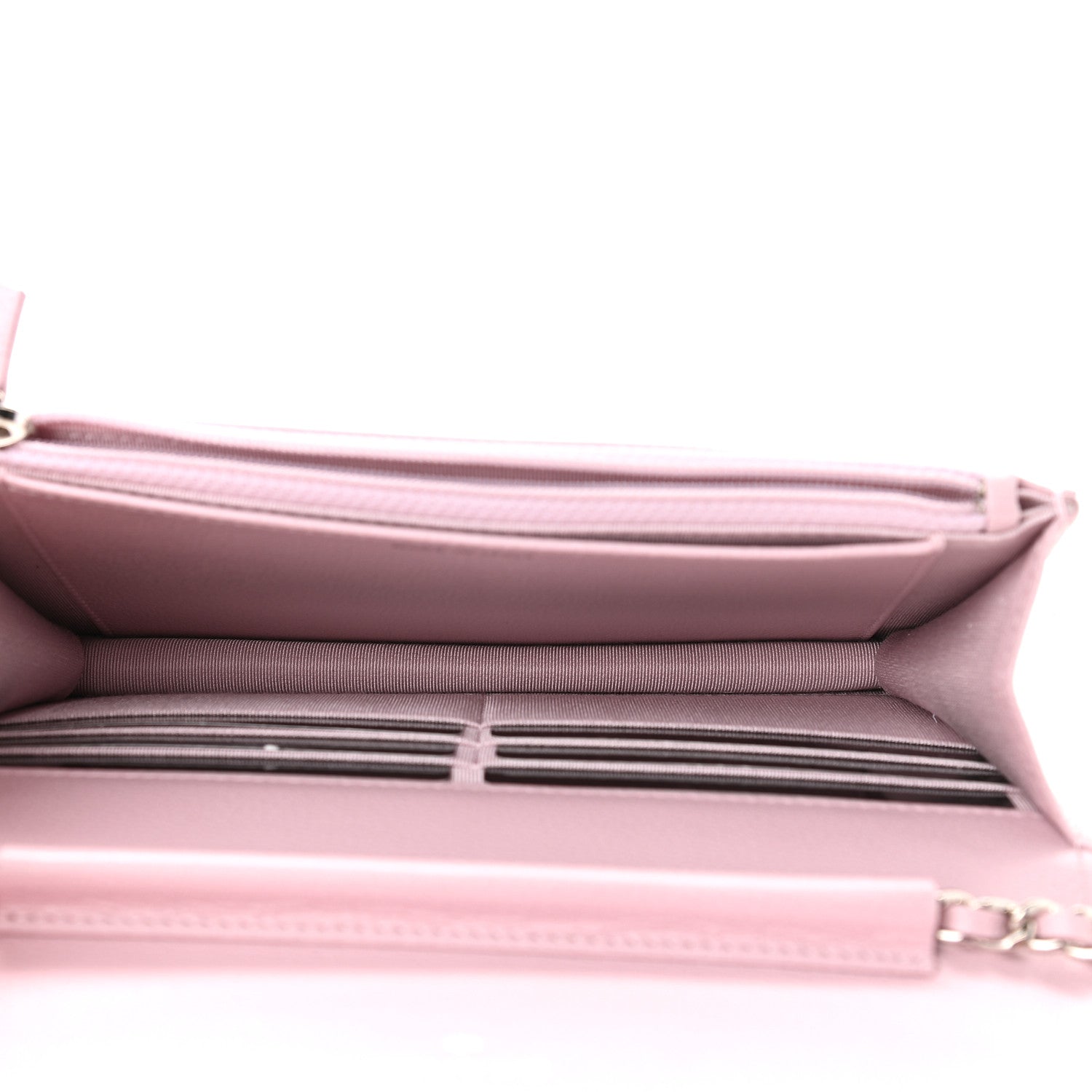 Chanel Grained Calfskin Quilted CC Box Wallet On Chain WOC Light Pink 5 of 11